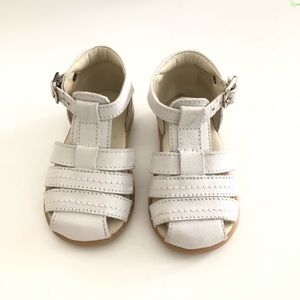 Jacadi baby sandals white leather